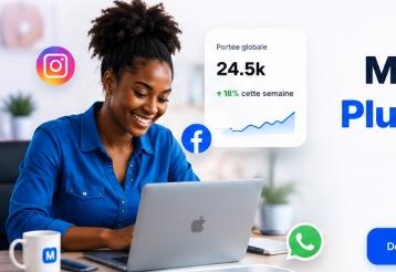 Community Manager avec laptop